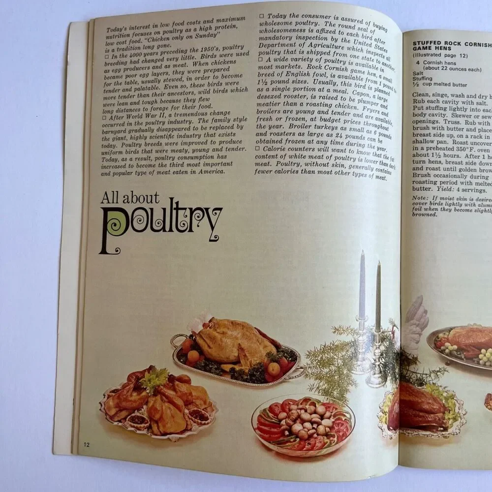 Vintage 1972 Cookbook Festive Foods Paperback with Staple Binding